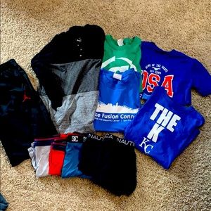 Lot of boys clothes size LG 10-12.